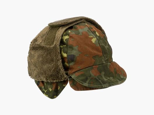 Bundeswehr Original Bundeswehr Original Bundeswehr Wintermütze gebraucht - Flecktarn / 57