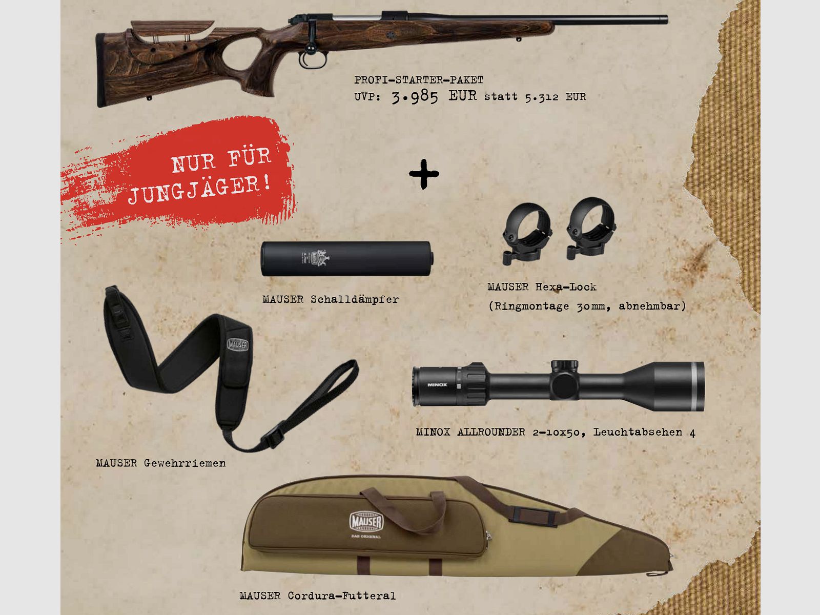 MAUSER M12 MAX | Jungjäger 2025 | Profi-Starter-Paket