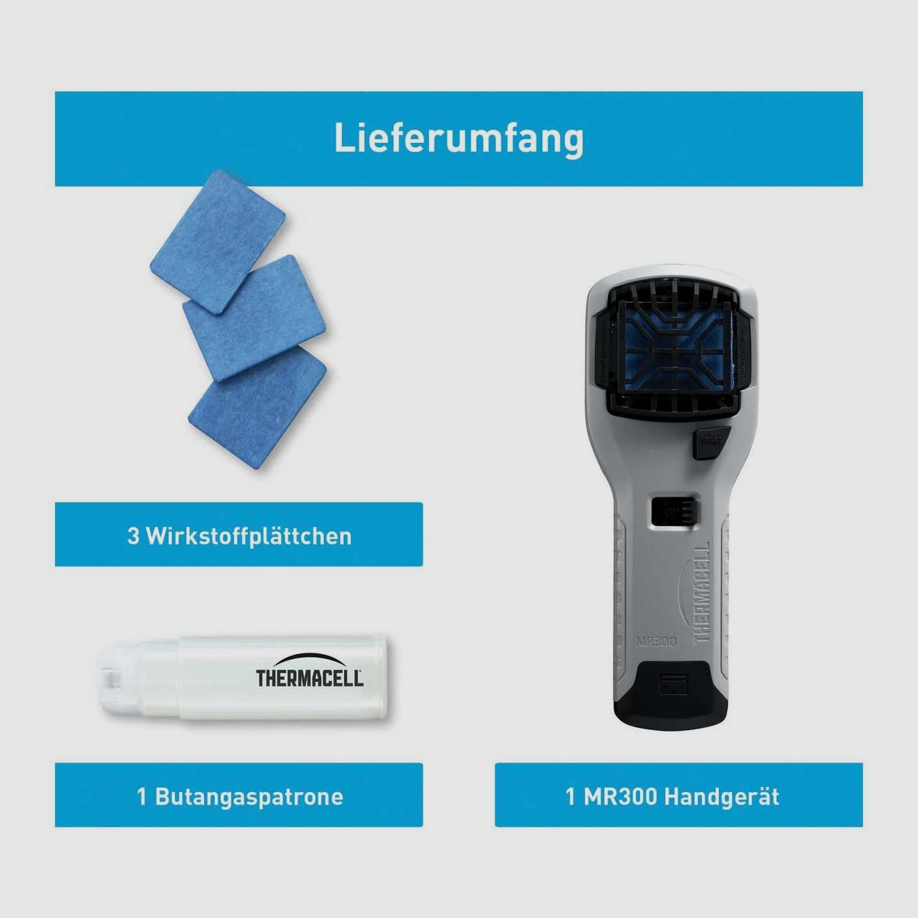 THERMACELL 920103 Ochrona przed komarami Urządzenie ręczne MR-300 białe