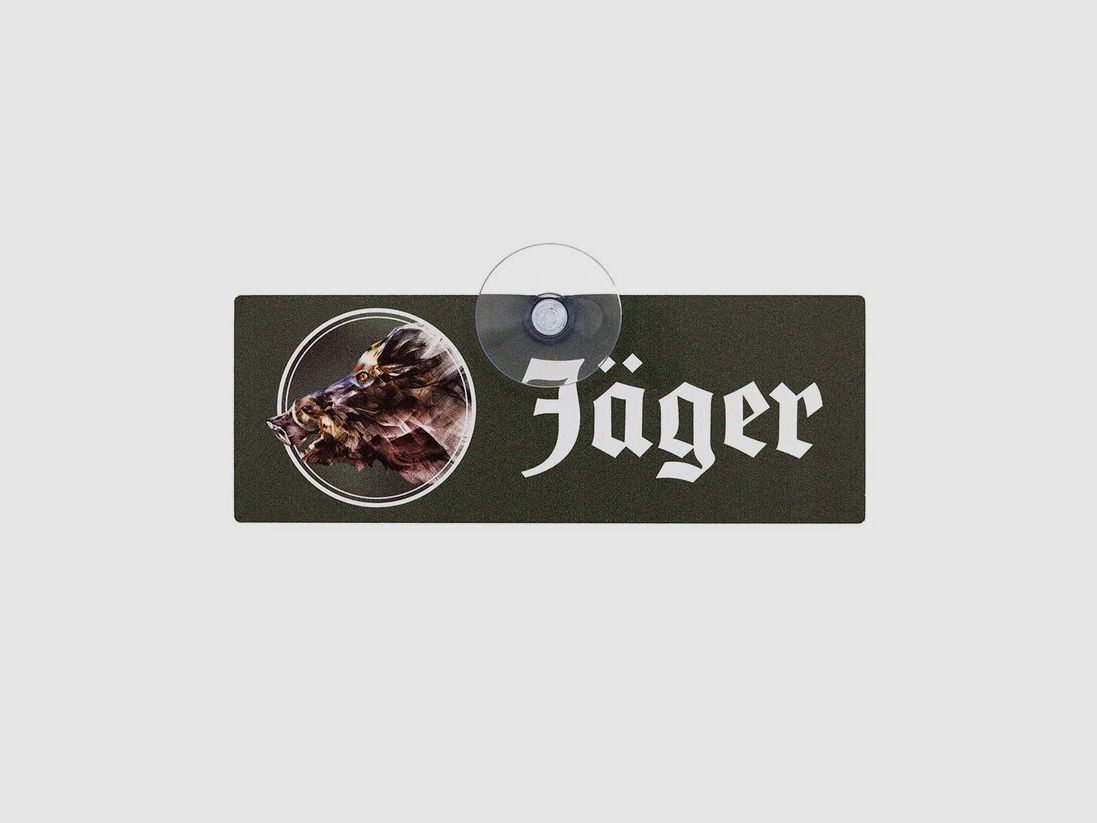 Wilde Hilde Autoschild mit Saugnapf - "Jäger"