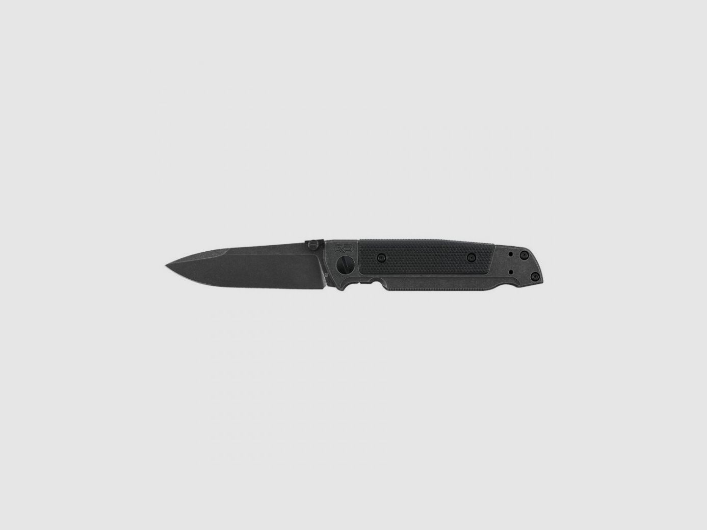 Klappmesser Walther Q5 Stahlrahmen Folder Blackwash Plain