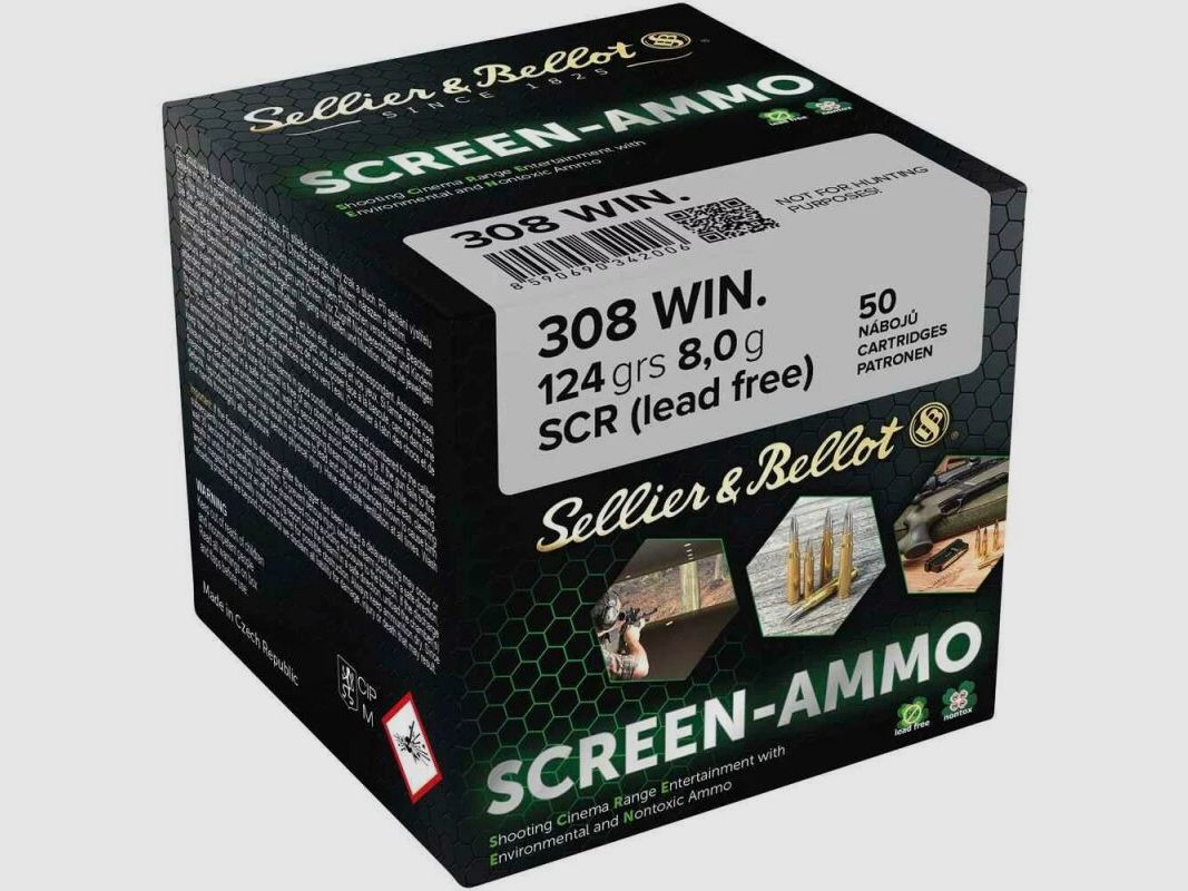 Sellier & Bellot FMJ Screen-Ammo Zink 124grs - 50Stk