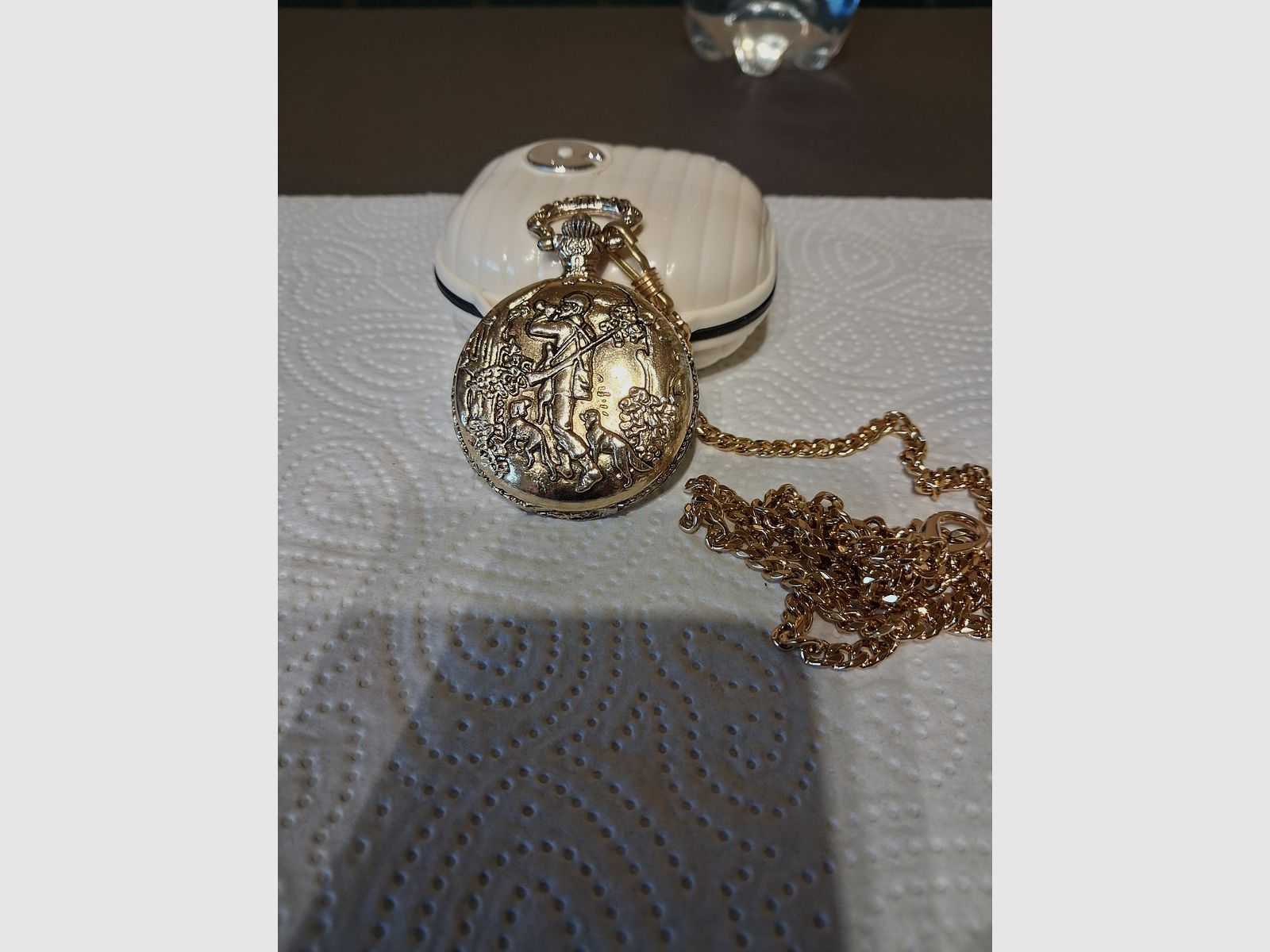 Orologio da tasca con motivo di caccia
