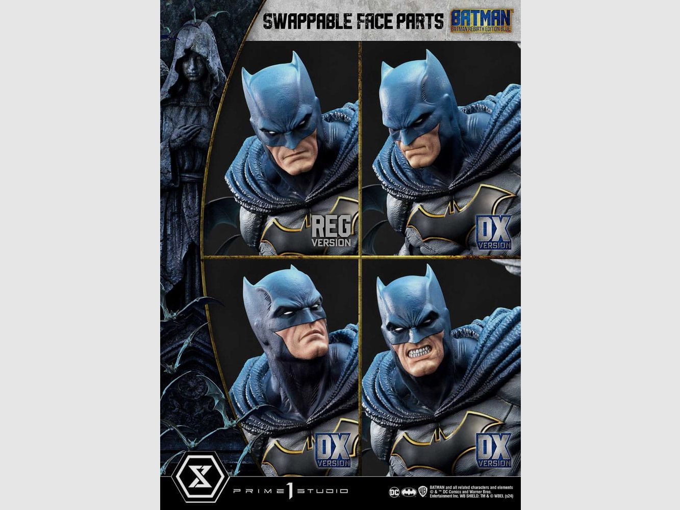 Batman Ultimate Premium Masterline Series Statue 1/4 Batman Rebirth Edition Blue Deluxe Bonus Version 71 cm | 43371