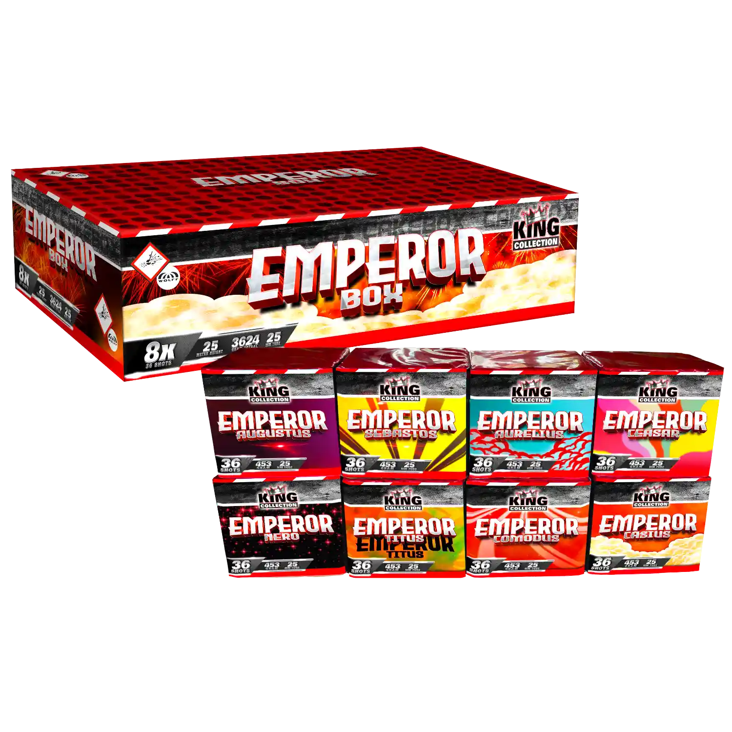 Emperor BOX 288 (8x36) assortimento di batterie