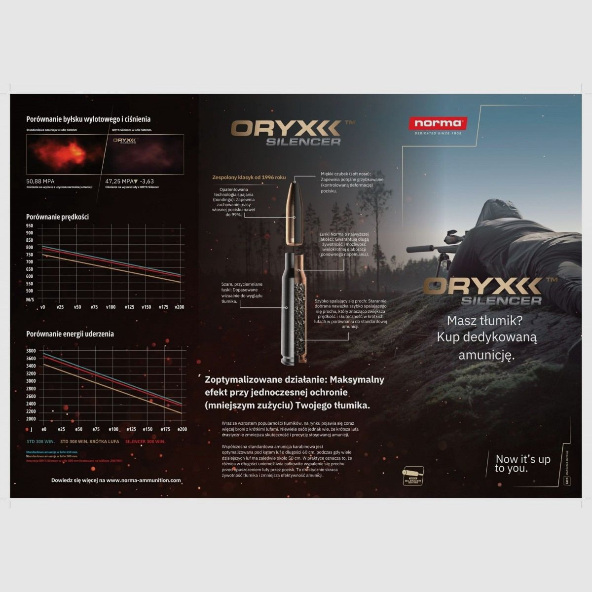 AM.KUL. 9,3x62 NORMA ORYX SILENCER 18,5 g / 285 grs (1op20 szt.), zdjęcie 4 z 4