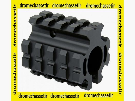 Gaz Block quatre rail picatinny, bas, pour canon 0.750, pour AR 15, Noir