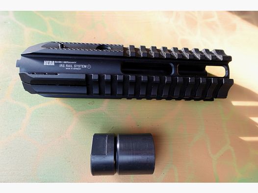 Ar-15 HERA ARMS Handschutz IRS QUAD-Rail für AR15 , Länge: 7,0" mit Barrel nut