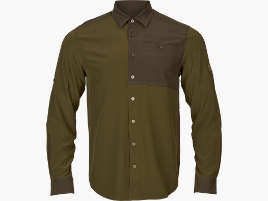 Härkila Logmar Camicia Leggera L/S Uomo Verde Oliva Scuro/Verde Salice, L