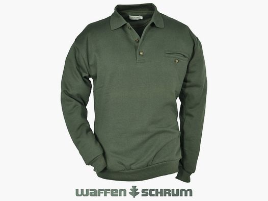Hubertus Polo-Sweater Oliv