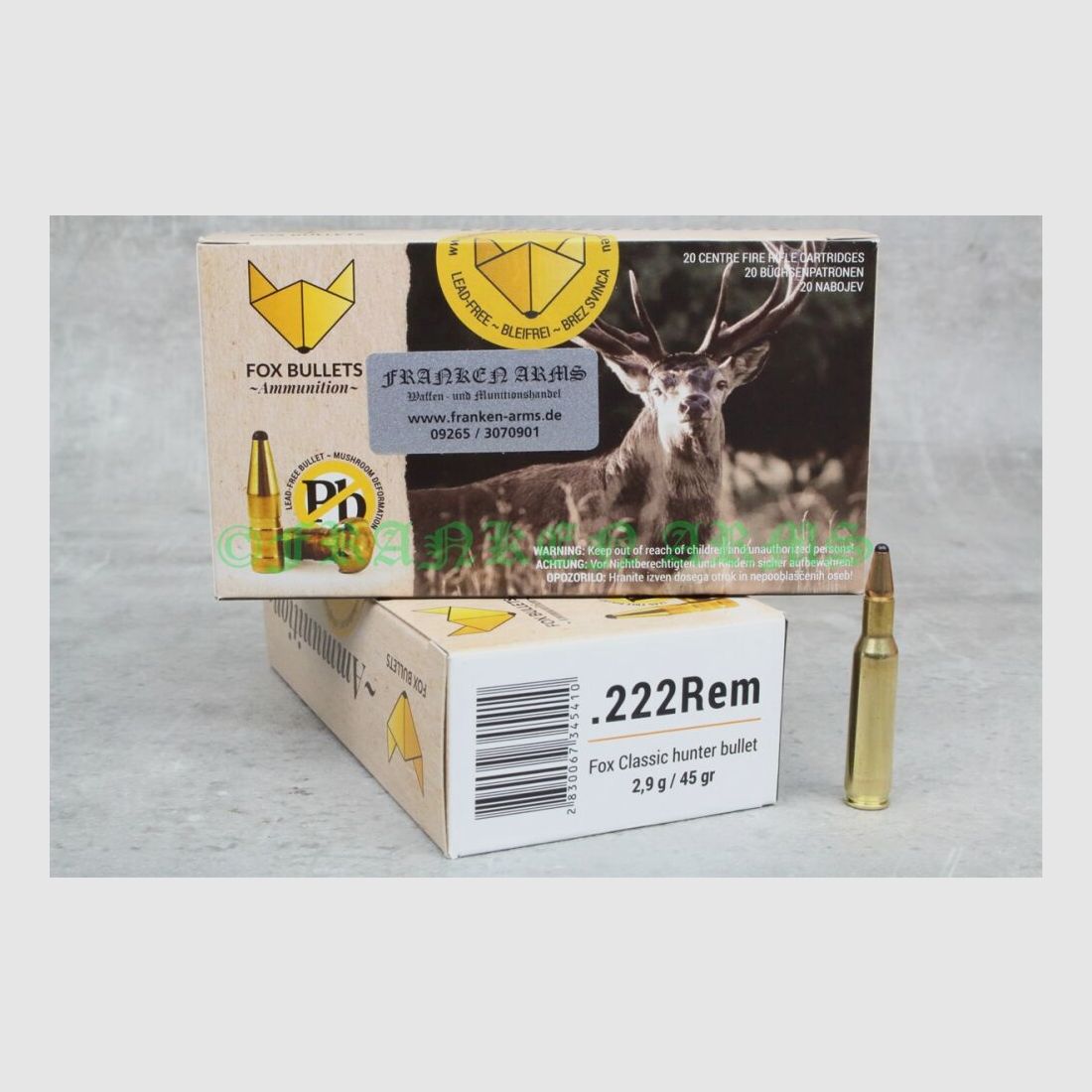 FOX Bullets Classic Hunter .222 Rem. 45gr. 2,9g 20 Stück Staffelpreise
