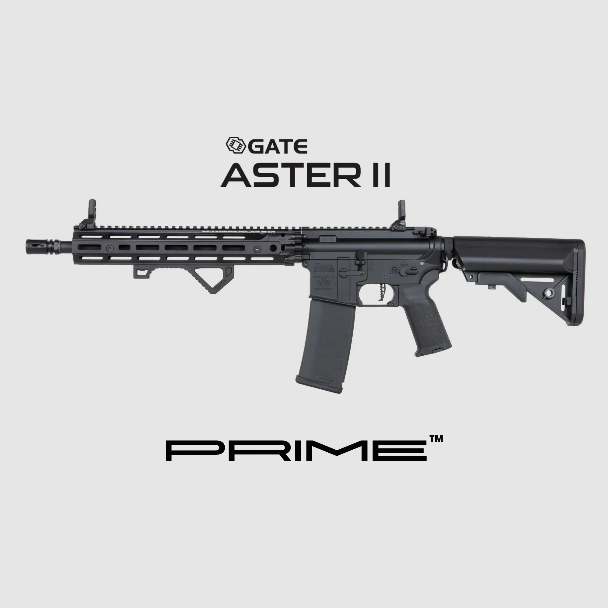 Daniel Defense® RIS III 12,5'' SA-P28 PRIME S-AEG mit ASTERII Bluetooth E.T.U, Dark Matter 27K Brushless Motor und Speedgears (BK)