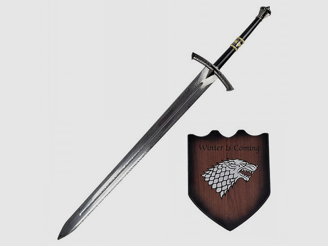Eddard Stark Schwert mit Wandtafel