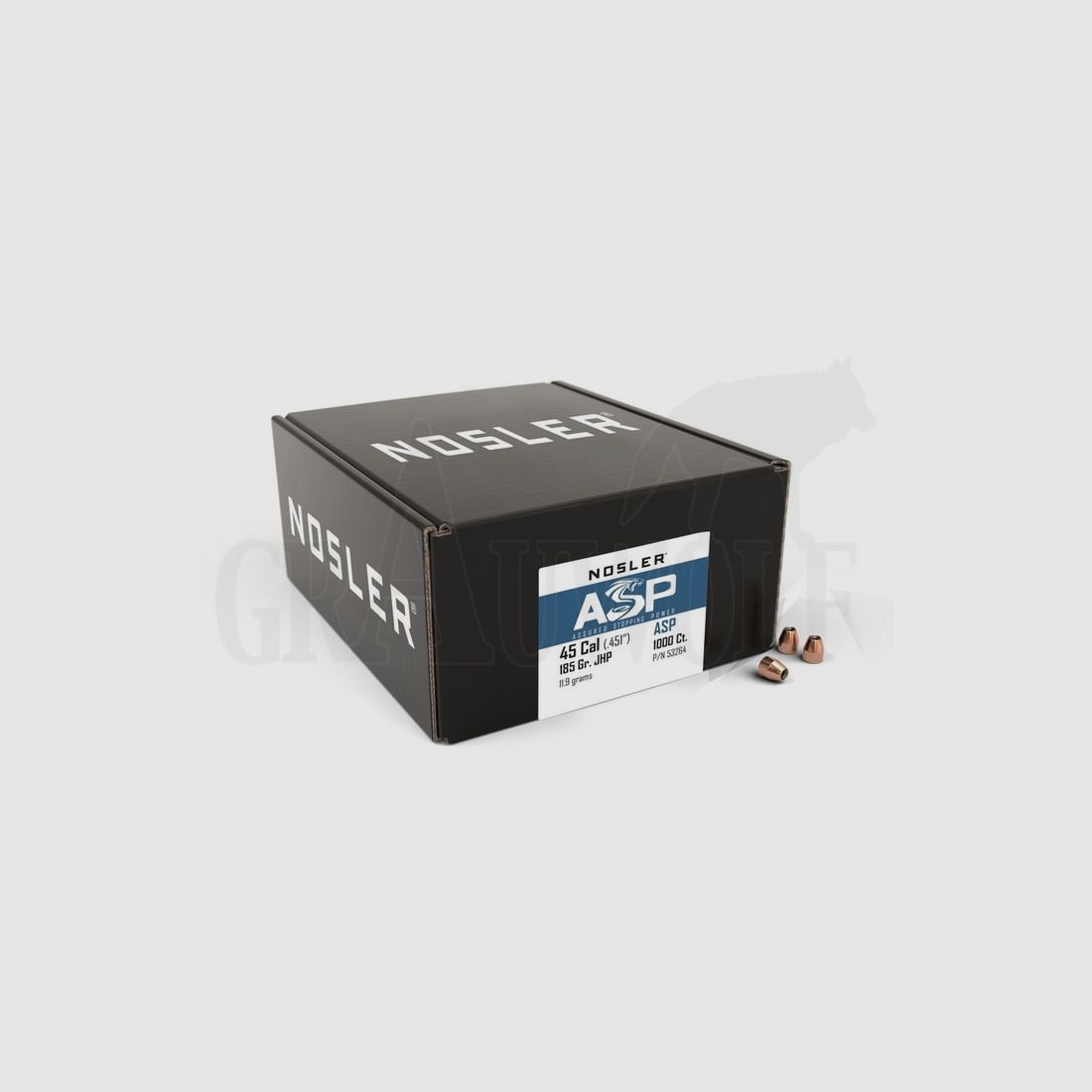 .451/ 11,5 mm 185 gr / 12,0 g Nosler ASP Custom Competition Pociski 1000 sztuk