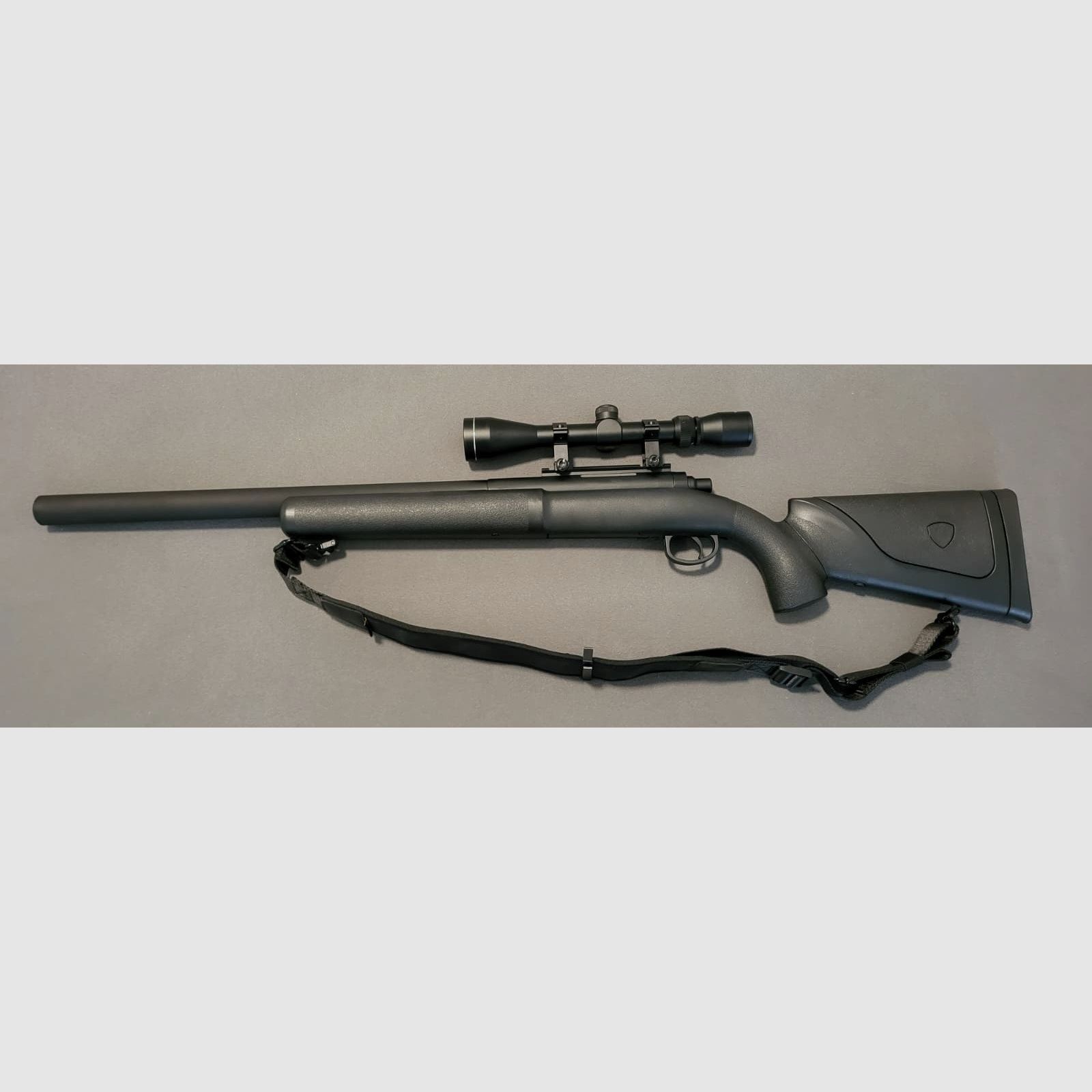STS rifle with spring pressure, needle rifle with scope and sling