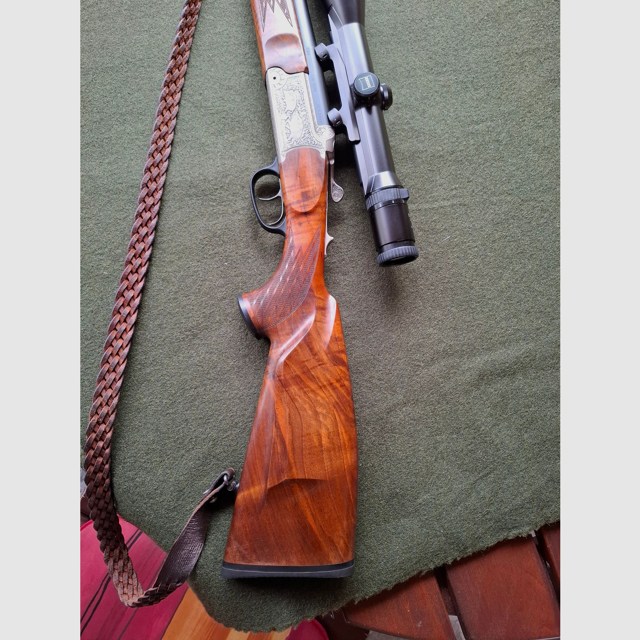 Bockbüchsflinte von Blaser mit Zielfernrohr