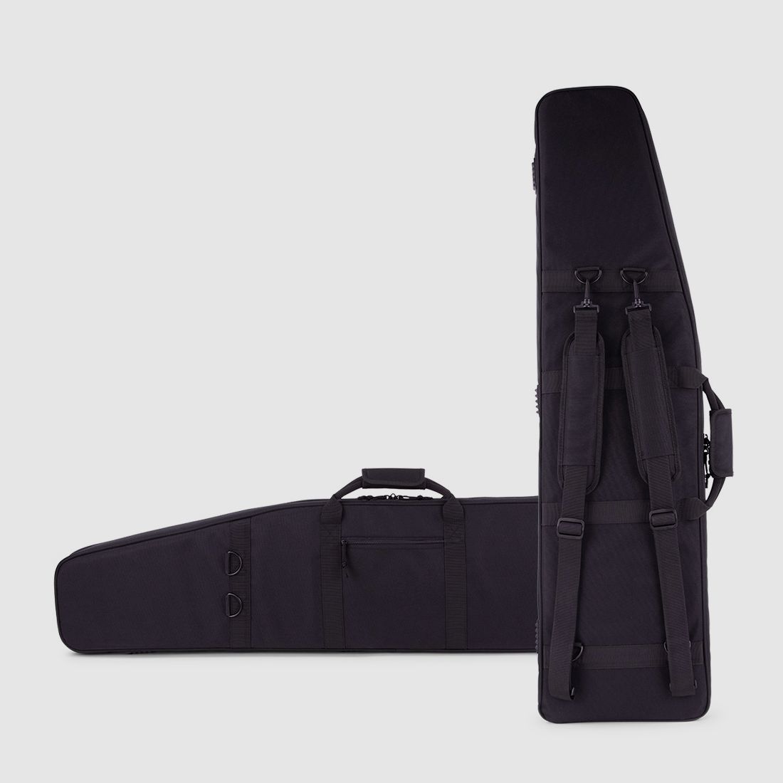 Bolsa de armas de invierno W4 110 cm - repelente al agua, bloqueable, correas de mochila desmontables (Noche)