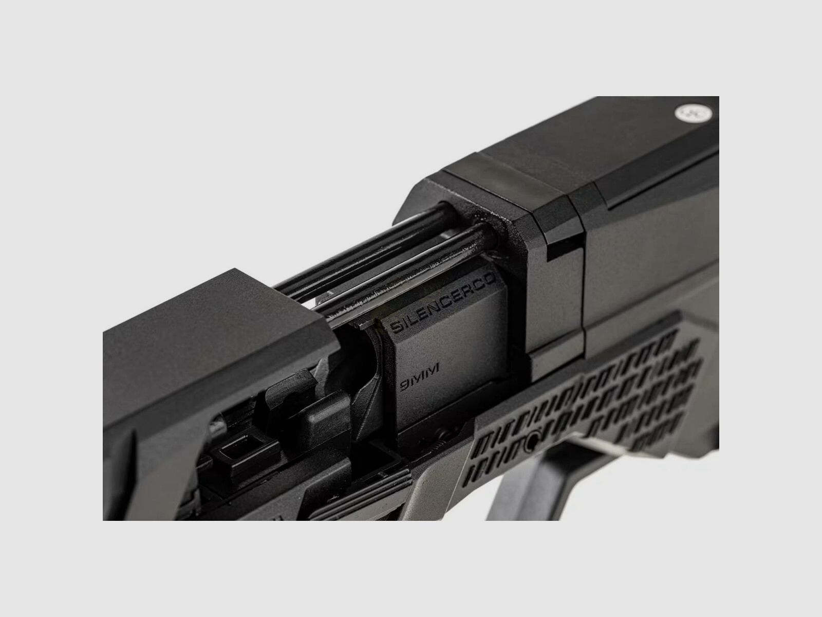 SilencerCo Maxim 9 CO2 Blowback Airsoft Pistol in Nero di Krytac