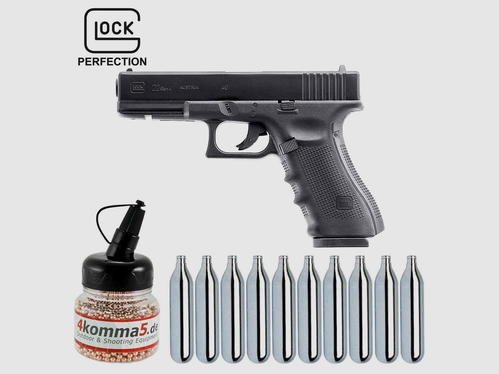 SET Glock 22 Gen4 Co2-Pistole Kaliber 4,5 mm Stahl BB (P18)