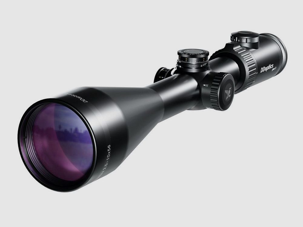 DDoptics NFX V4 2.5-10x56 Gen3 MRAD A4N 2BE Zielfernrohr Leuchtpunkt: IFiber Leuchtpunktautomatik