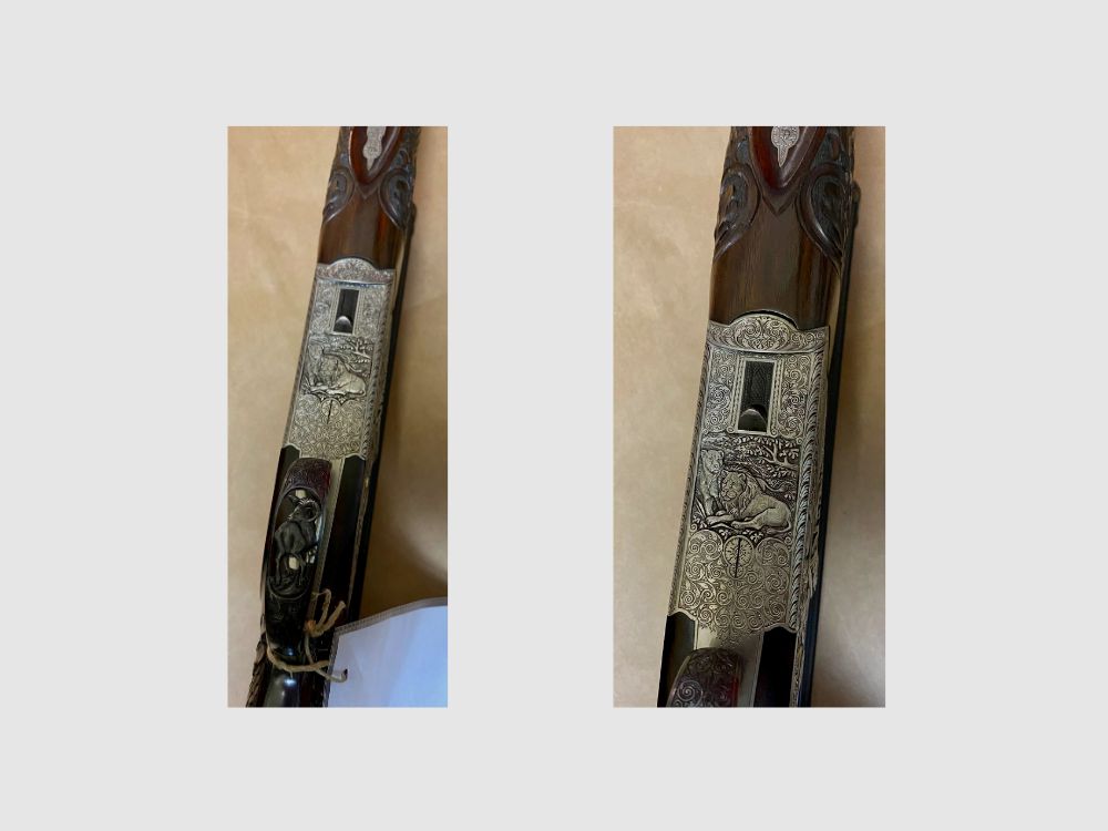Bockdoppelbüchse Franzoj Ferlach, Kal. 9,3x74R mit ZF