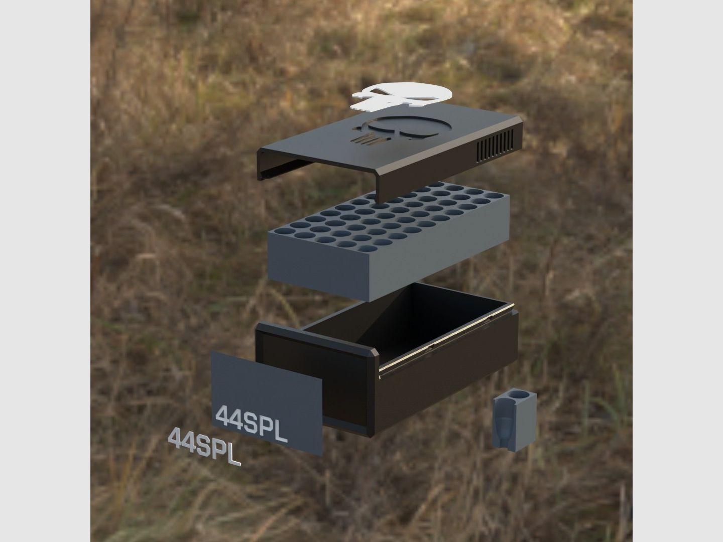 Filamelt Ammo Box / .44 Special / 'Sliding Lid' / Cartridge Box, image 7 of 9