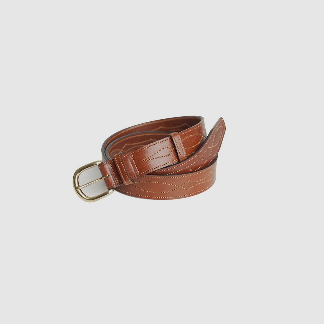 Gürtel Vaqueta mit durchbrochenem Design Cognac 3,50x130