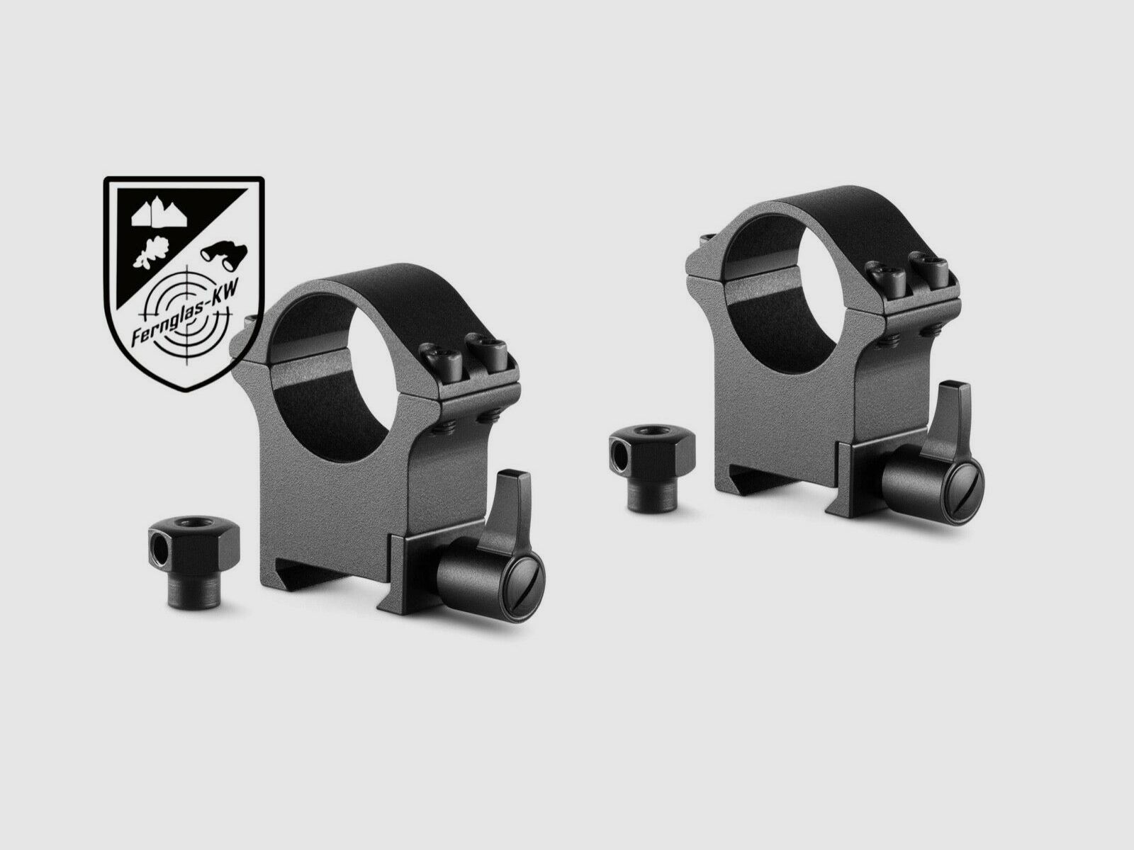 HAWKE 23102 Professional Steel Ring Mounts Weaver High 1 Inch Height 49mm Quick Release