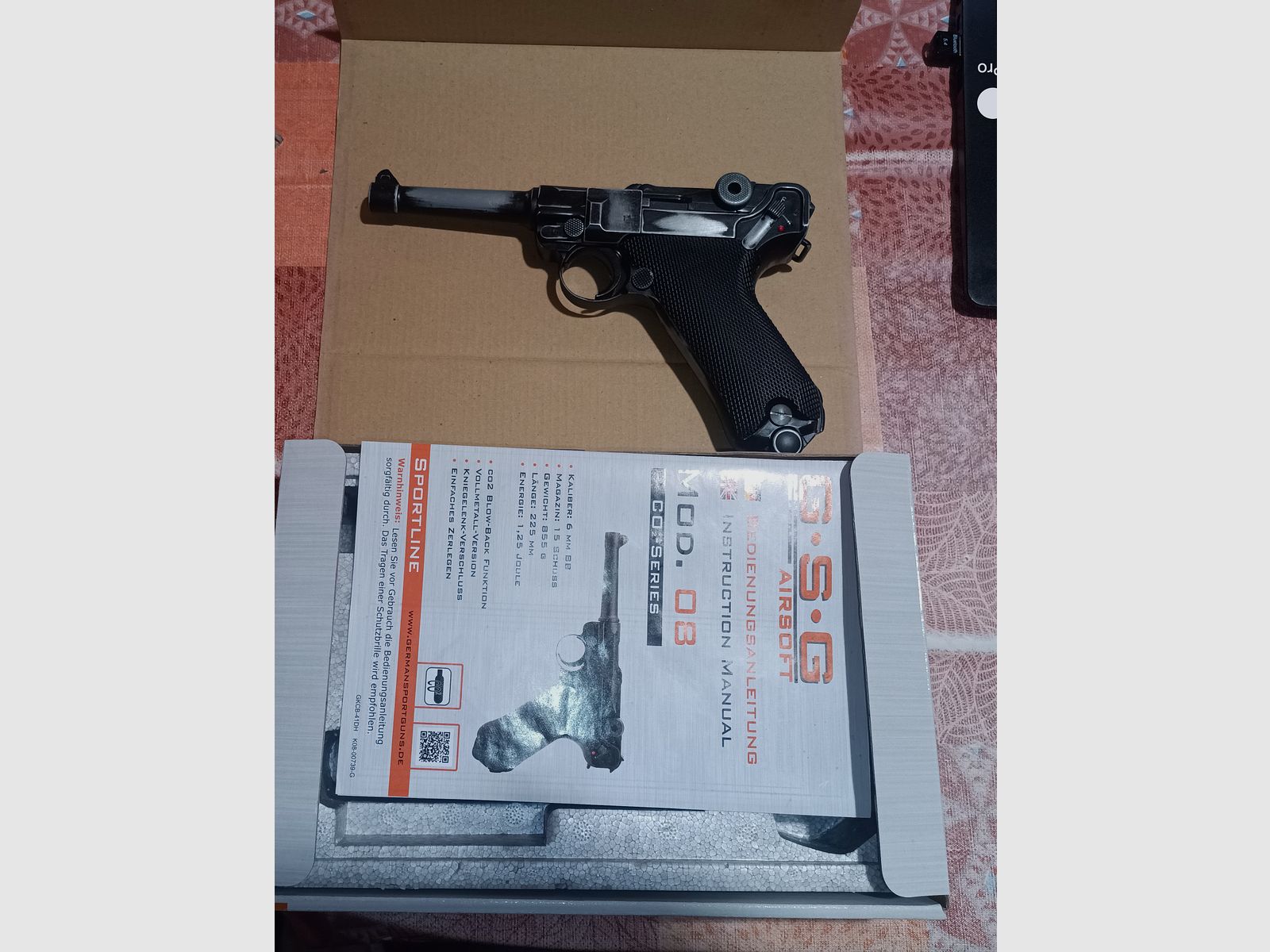 GSG   Airsoft Mod. 08  CO2   6mm BB   Blow-Back pełno metalowy