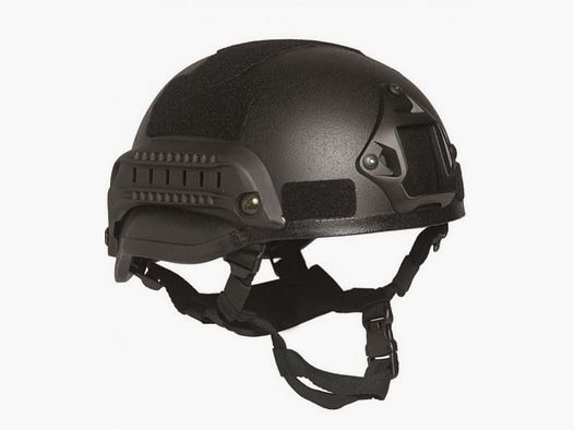 US GEFECHTSHELM "MICH" MIT RAIL - BLK