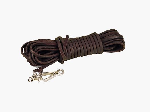 Corde à tirer en cuir marron, 10m