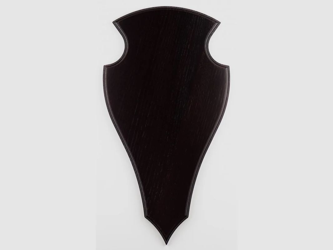 Placca trofeo scura per cranio di cervo 002 55 cm x 26 cm