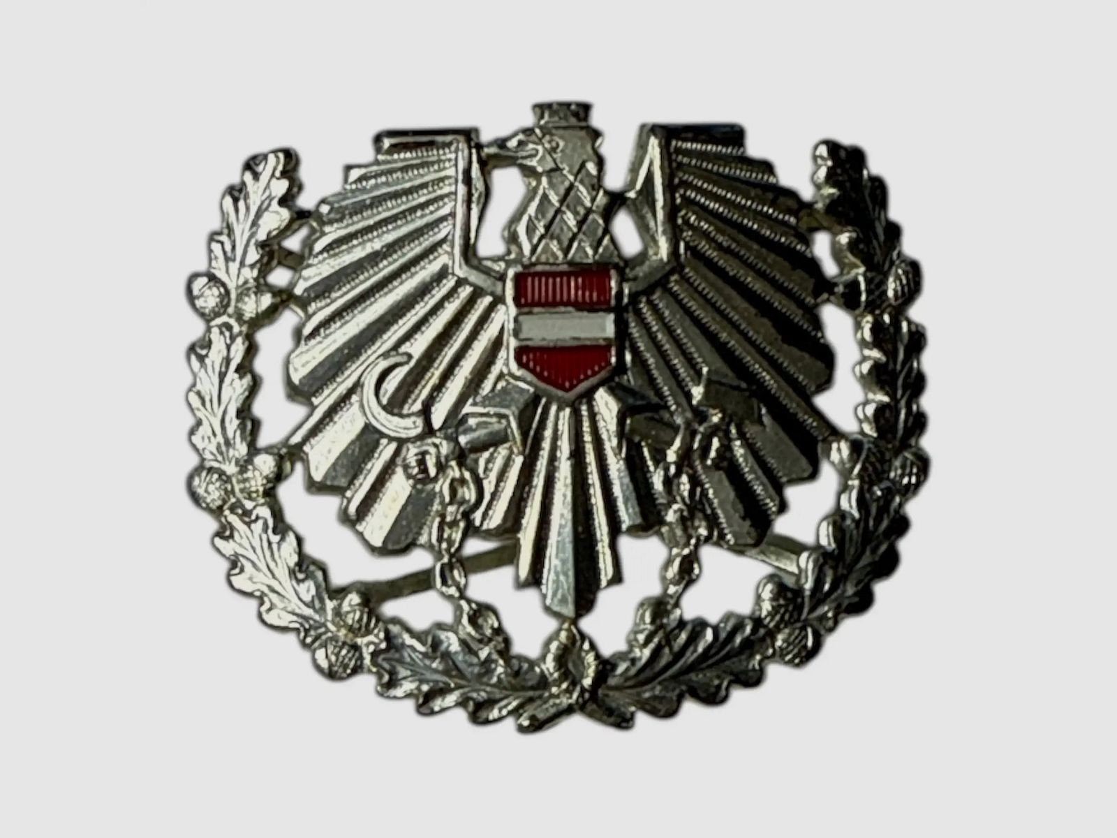 Österreichisches Bundesheer Österreichisches Bundesheer ÖBH Barettabzeichen Adler original gebraucht - Silber