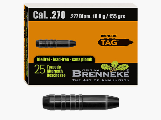 Brenneke kogel .270 Win. (.277) TAG 8,4g / 130grs 25 stuks