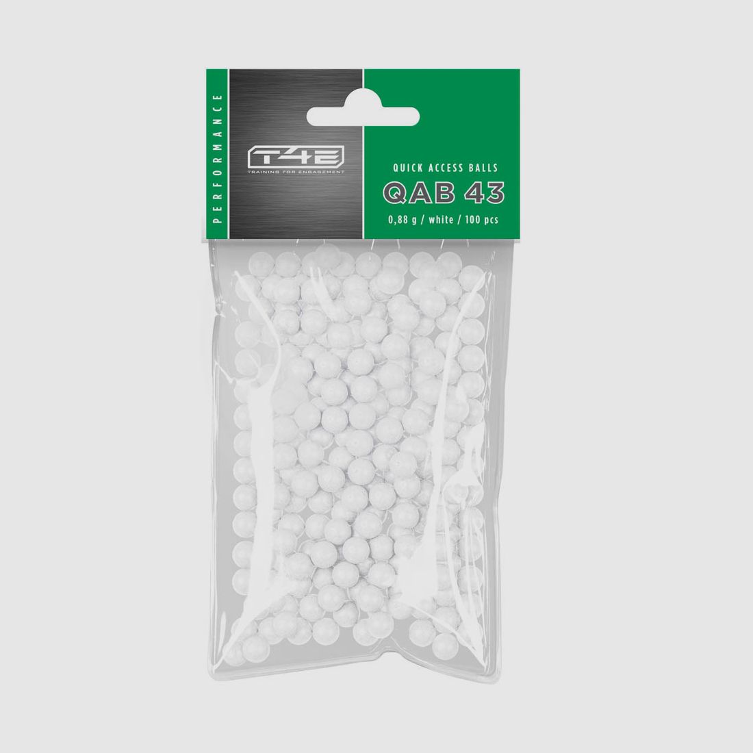 T4E Performance QAB43 Polymerkugeln 100 Schuss Kaliber .43