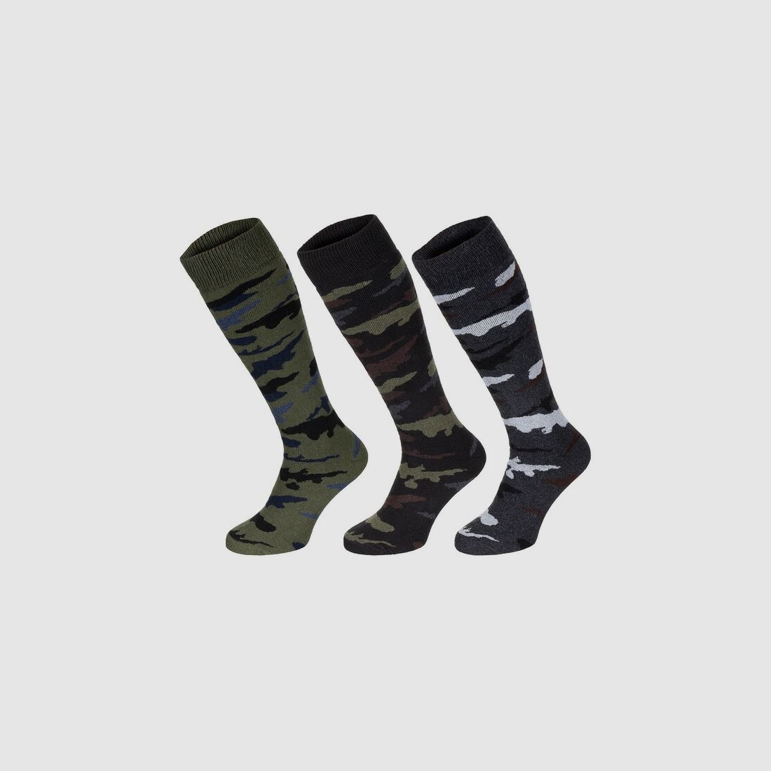 Wintersocken / Strümpfe "Esercito" lang 3er Pack (39-42) tarn