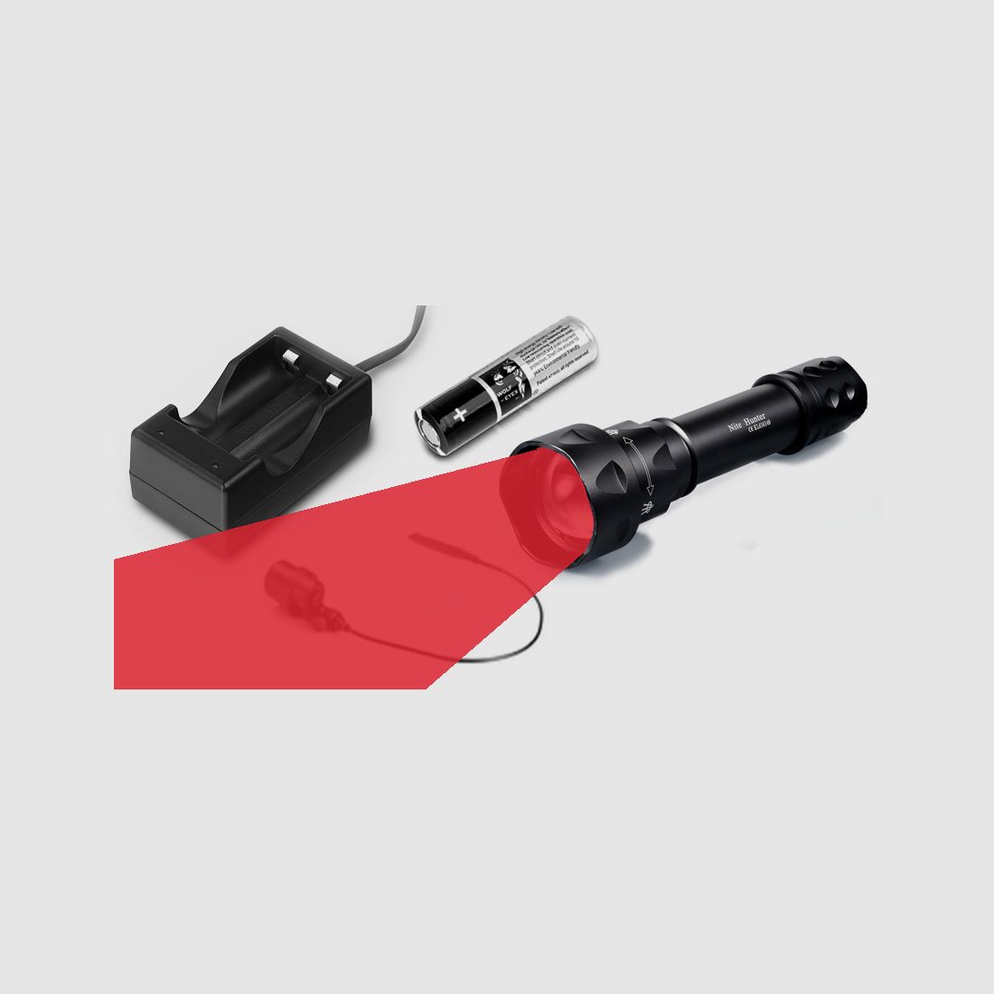 Set da caccia Nite Hunter LED rosso ricaricabile