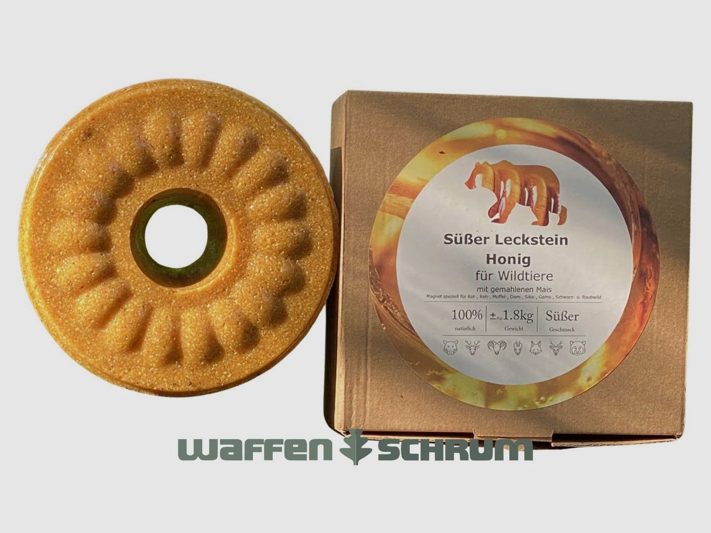 Wildlutscher Süßer Leckstein Honig mit gemahlenem Mais 1,8 kg