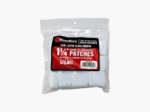 500 Patches 1-1/4" Eckig .22-.270