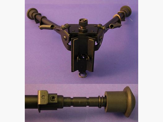Tweevoet Buffalo River 23-33cm met vergrendelbare instelling en draaikoppeling