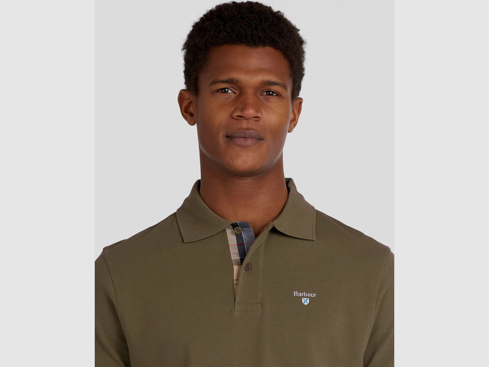 BARBOUR Poloshirt Tartan Pique Donkergroen Klassiek