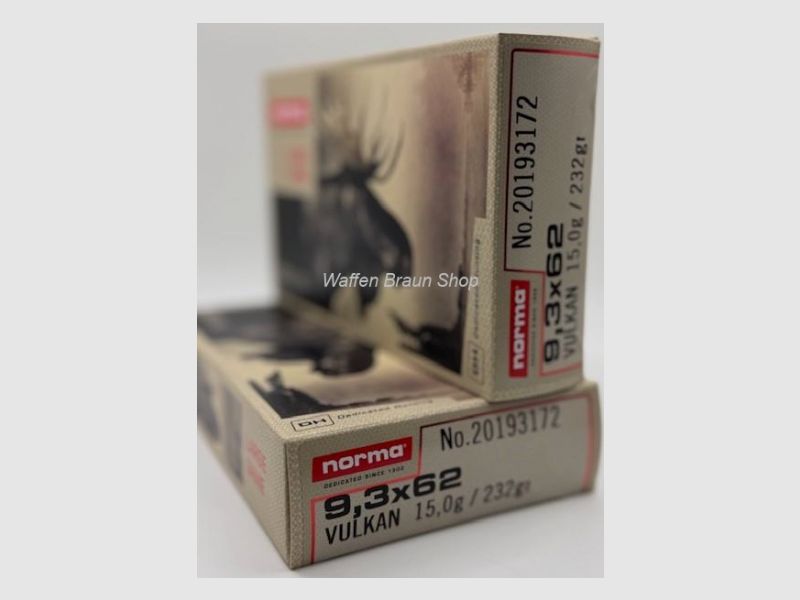 NORMA 9,3X62 VULKAN 15,0G 232GR 20 pièces