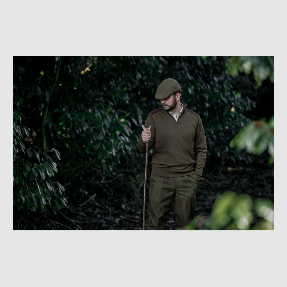 Sweter męski SEELAND Pine Half Zip / Light Pine, zdjęcie 4 z 10