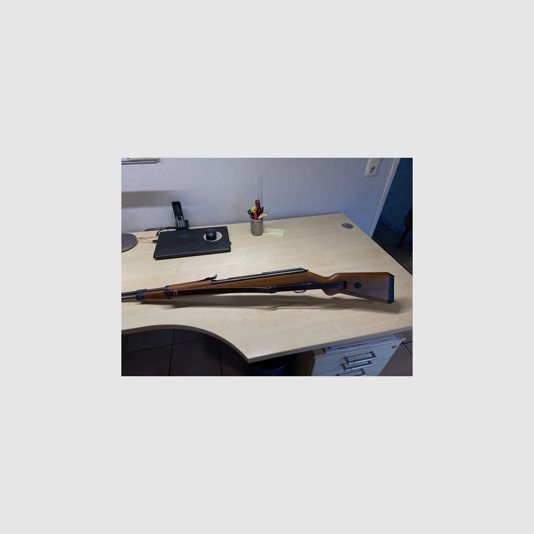 Mauser K98, Luftgewehr Unterhebelspanner, mit Tragriemen (Leder), 4,5 mm Diabolo. Neuwertig.