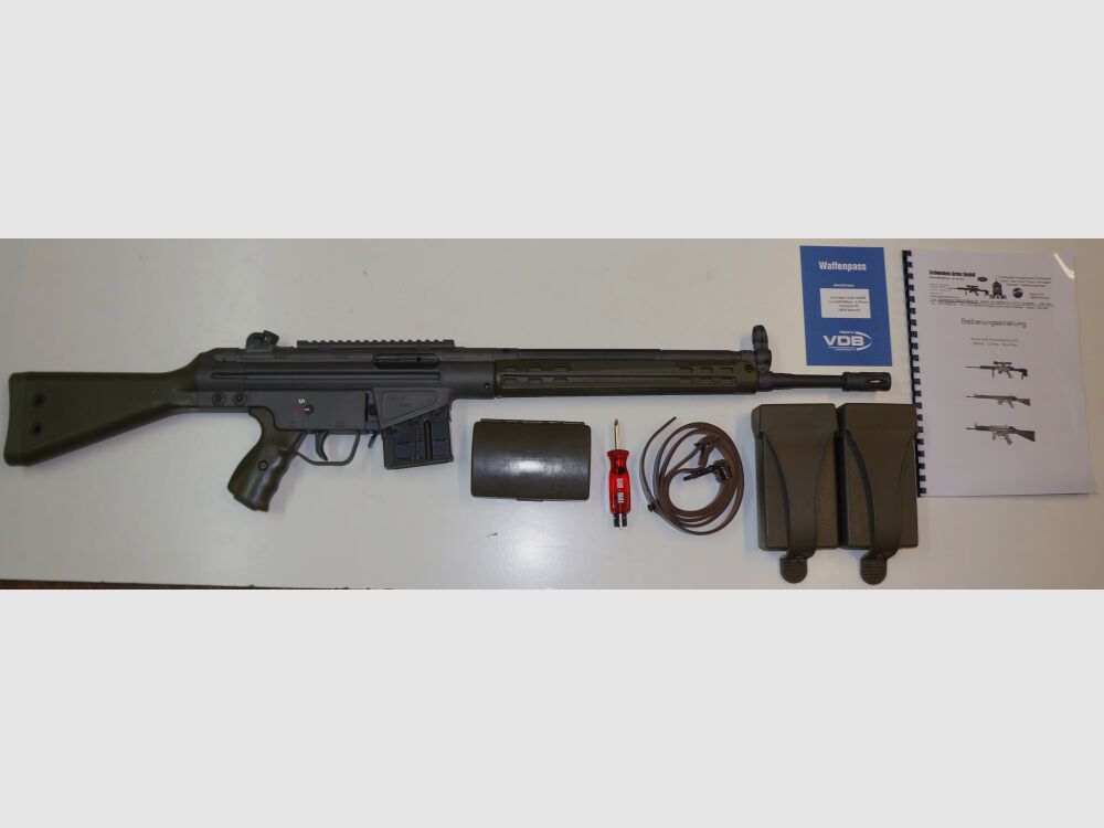 Schwaben Arms GmbH rifle semiautomática SAR M41 SPORTMATCH MF3 G3KT calibre 308win. - HECHO EN ALEMANIA - similar a HK41/G3