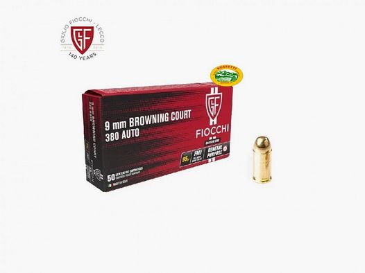FIOCCHI munizioni cal.380 AUTO FMJ 95 gr.