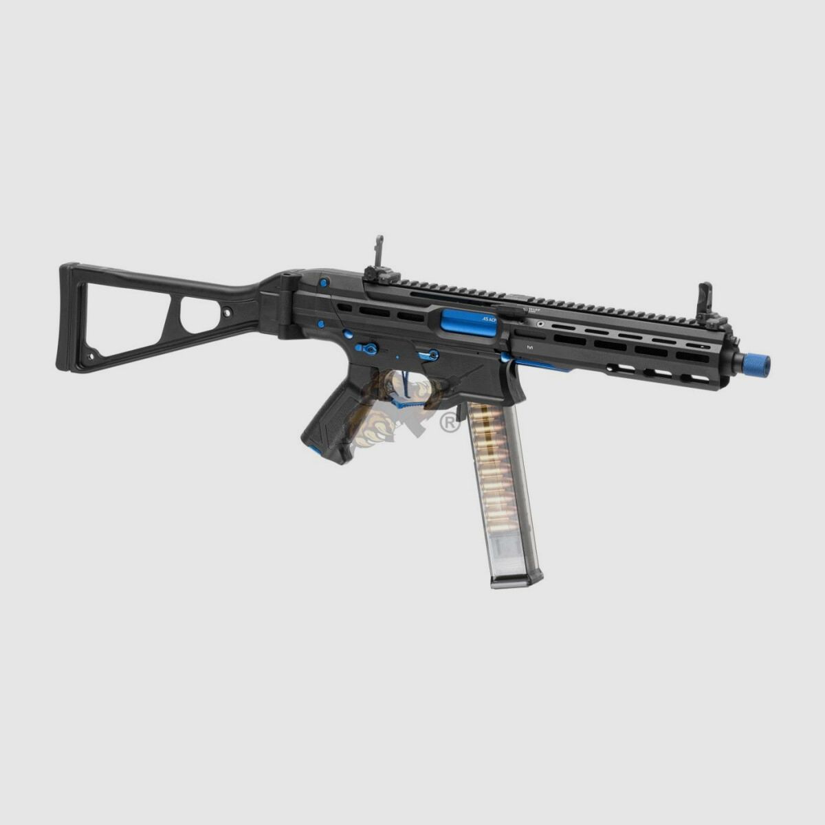 G&G PCC45 G2 mit ETU in Schwarz/Blau Airsoft Frei ab 18 - S-AEG -F-