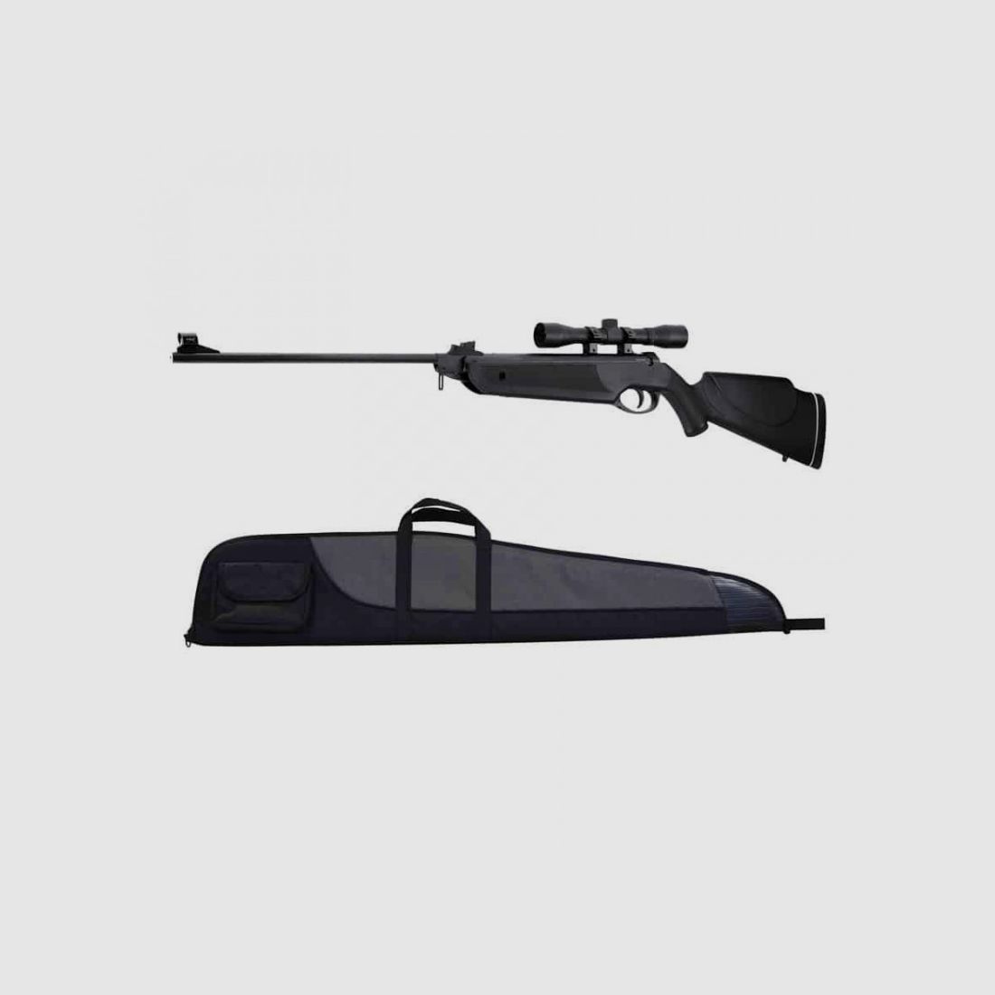 HAMMERLI PACK BLACK FORCE 400 4,5MM 19,9J + ZIELFERNROHR + FUTTERAL 123CM, Bild 1 von 2