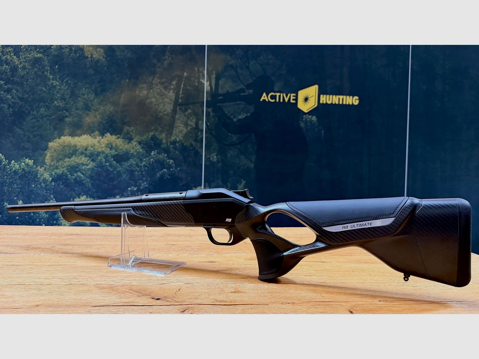 Blaser R8 Ultimate Carbon Leder Komplettwaffe / Kaliber wählbar / Logo silber / Standard Ausführung