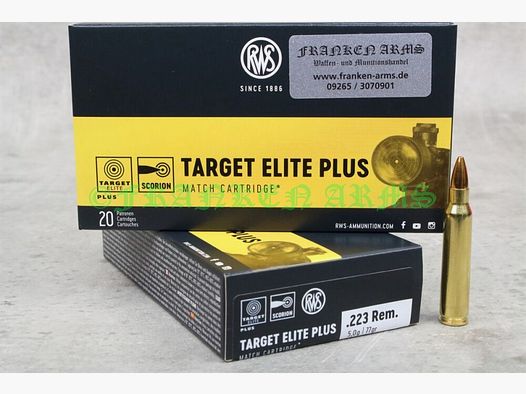 RWS Target Elite Plus .223 Rem. 77gr. 5,0g 20 sztuk ceny hurtowe